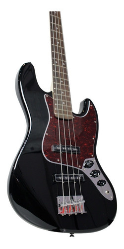 Bajo de 4 cuerdas Sx Bd1bk Jbass negro con bolsa, guía para la mano derecha, color negro, cantidad de cuerdas: 4