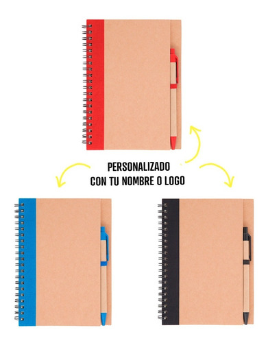 Libreta Personalizada Con Bolígrafo Con Nombre Y/o Logo