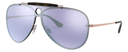 Anteojos de sol Ray-Ban Blaze Shooter talle Standard armazón polished bronze-copper y lente violet