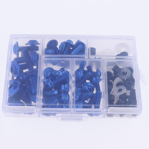 158 Pcs Completo De Perno De De Motocicleta Tornillos Azul