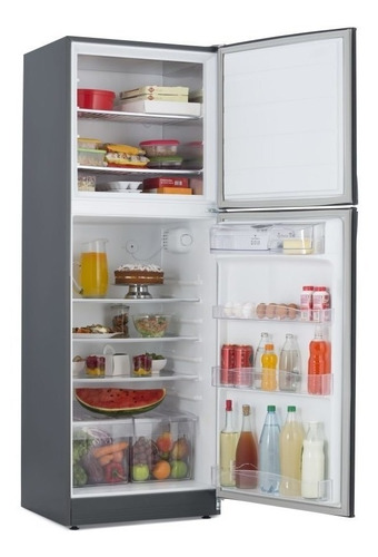 Heladera Patrick HPK136 black steel con freezer 300L 198V - 242V