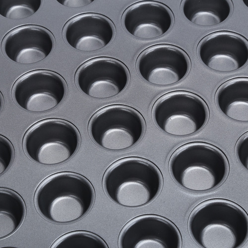 Mini Bandeja Redonda Antiadherente Para Magdalenas, 48 Tazas