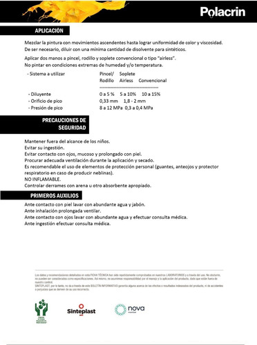 Imagen 3 de 5 de Esmalte Antioxido Sintetico Polacrin X 1lt Sinteplast 3 En 1