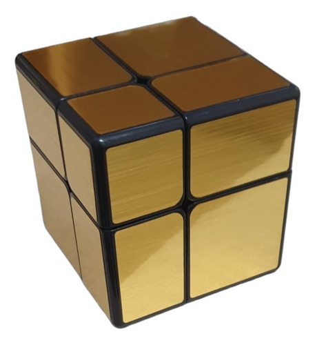 Cubo Rubik Magico Qiyi 2x2 Mirror Espejado Dorado. Speedcube