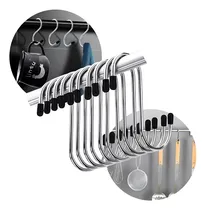 Comprar Set X8 Ganchos S Metal Cromados Colgar Para Barral Multiusos