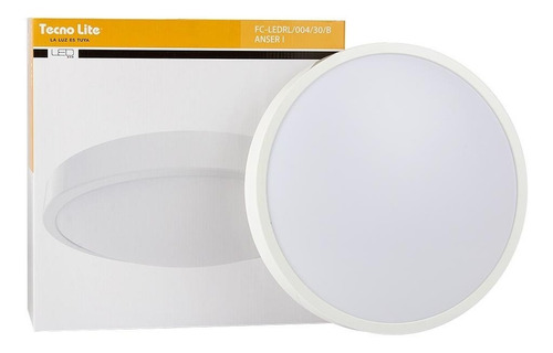 Lampara Plafon Led 16w Sobreponer En Techo Tecnolite Fc-ledrl/004/30/b Color Blanco