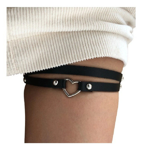 Liguero P/pierna Ajustable Argolla Chica Heart 3/black