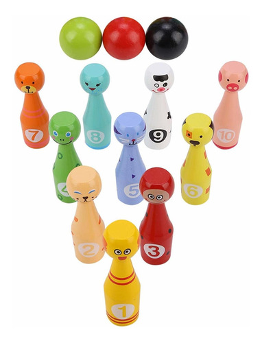 Children Bowling Toy Set Educational Animal Bottle Ball