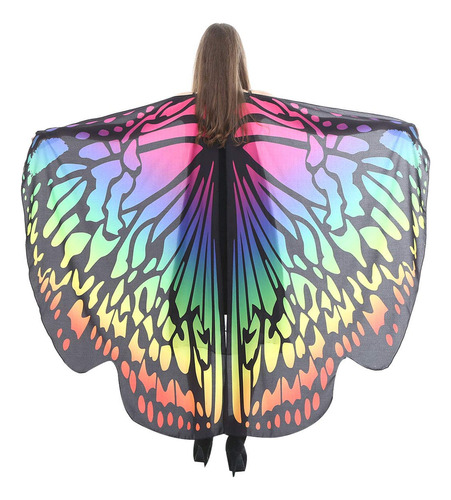 Feoya Halloween Mariposa Alas Manton Hada Pixie Colorido Ca