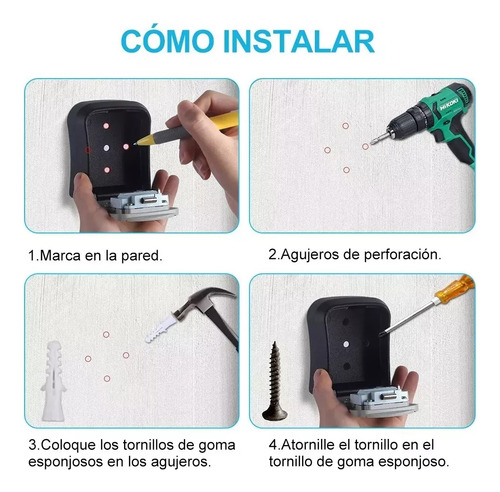 Candado De Combinación Con Caja De Seguridad Para