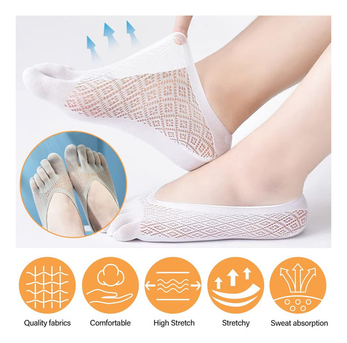 6 Pares De Calcetines De Compresión For Los Dedos Del Pie