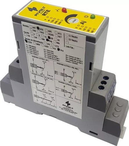 Relés Retardo Energização ( Rte) Din 35mm Pivolt 220v /15seg