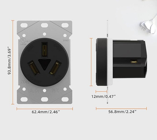 Clavija Y Contacto Nema 10-50r 125/250v 3 Polos 50a