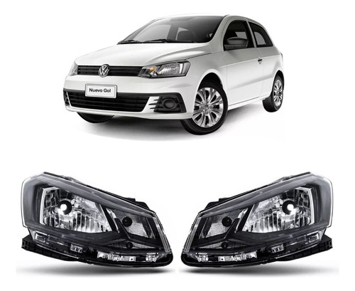 Juego Optica Vw Gol Trend G7 2016 / 2018, Vira Negra, Depo