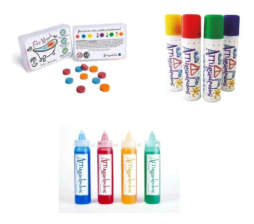 Set Infantil Espuma Crayon Pastillas 18 Baño Regalo Niño