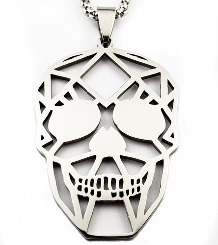 Dije Calavera Gotica Fashion Plateado Acero Inoxidable #150