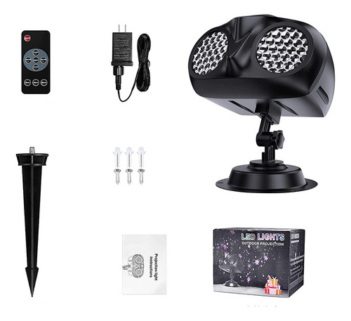 Luz De Proyector De Copos De Nieve Navideños Para Exteriores