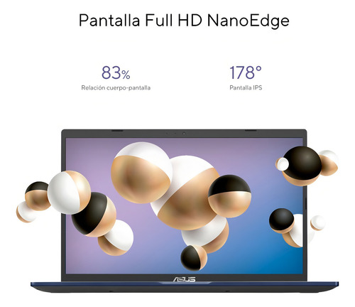 Notebook Asus Vivobook X515ea Intel I5 11va Gen 8gb 256gb Ssd Cor Azul