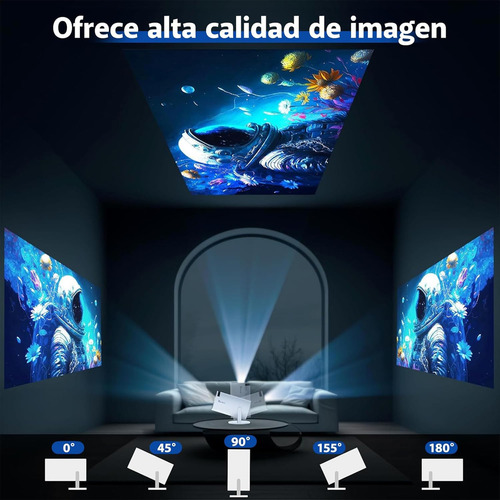 Proyector Profesional Hy300 Portatil Mini Android 1080p Proyector Hy300 Pro 4k Hd Smart Tv Led 8000lm Color Blanco Bluemos 110v/220v