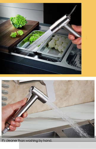 Torneira Cozinha De Parede Com Ducha Gourmet Misturador Quente E Frio Escovado Yesop