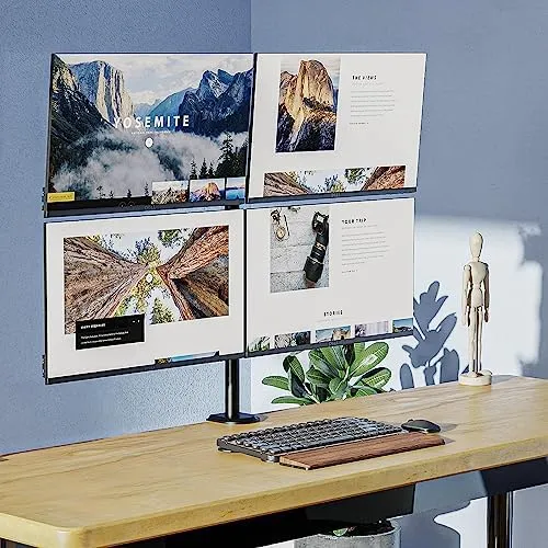 Soporte De Monitor Quad, Montaje De Monitor 4 Para Pantallas