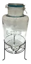 Comprar Botellón Dispenser Vidrio 8 Litros Canilla Con Base Jugos