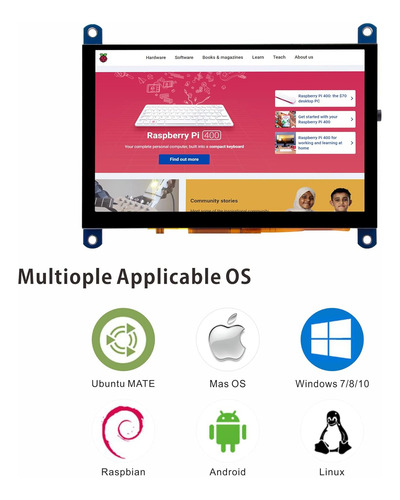 Pantalla Táctil Capacidad Sensibilidad Multitáctil Hdmi 5