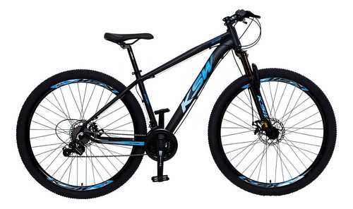 Bicicleta Alumínio Aro 29 Ksw 24v Freio Disco Xlt Cor Preto/azul/azul Tamanho Do Quadro 19