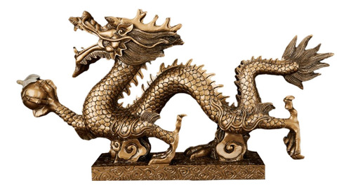 Escultura De Dragón De Resina, Tesoros Chinos, Estatua De
