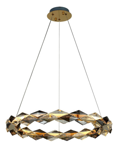 Pendente Argyle Dourado 60cm 24w 3000k Bella - Arg1pd01dr060