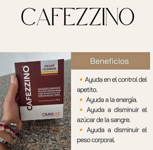 Cafezzino Omnilife, Con Café Colombiano, Caja Con 30 Sobres