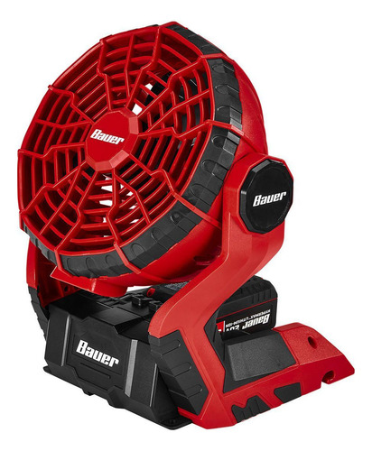 Bauer Ventilador Inalámbrico 20v/120v Dual Power 56268 Cantidad De Aspas 3 Estructura Rojo Aspas Negras Diámetro 7.5 Material De Las Aspas Plástico