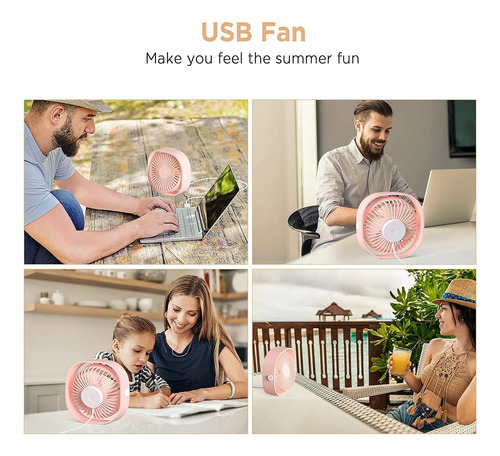 Desktop Fan Usb Easyacc, 3 Speed Mini Usb