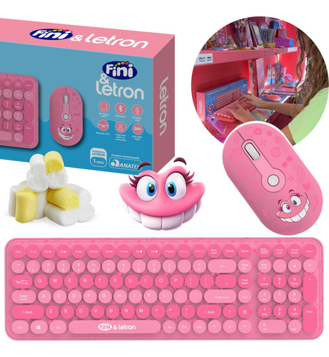 Combo Teclado E Mouse Fini Wireless Com Mini Receptor