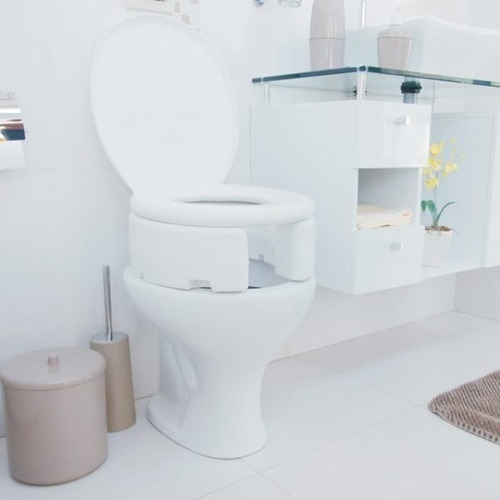 Imagen 2 de 4 de Asiento Inodoro Elevado 16.5 Cm Ortopédico Con Tapa
