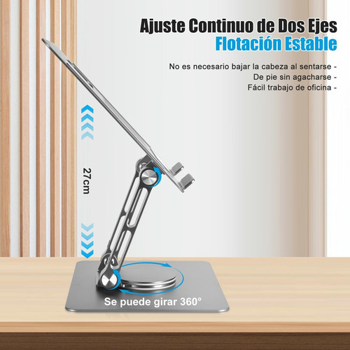Soporte Tablet Multiángulo,porta Tableta Plegable Aluminio