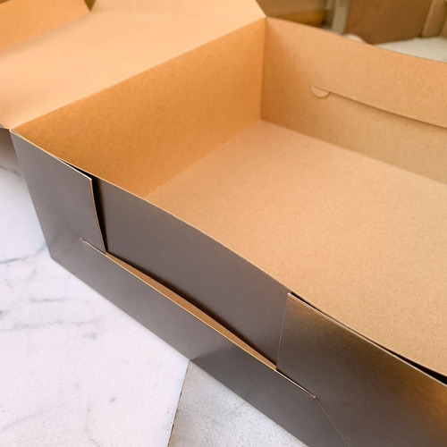 Caja Multiuso Negra Feliz Día-25*25*10-desayuno-gift X 5 U. Kraft