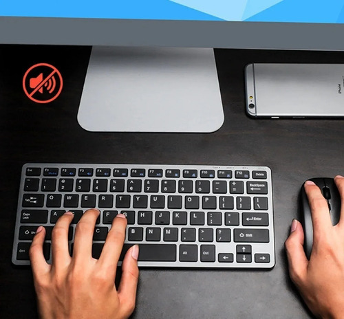 Teclado Dual Ñ Bluetooth Español Recargable Inalámbrico