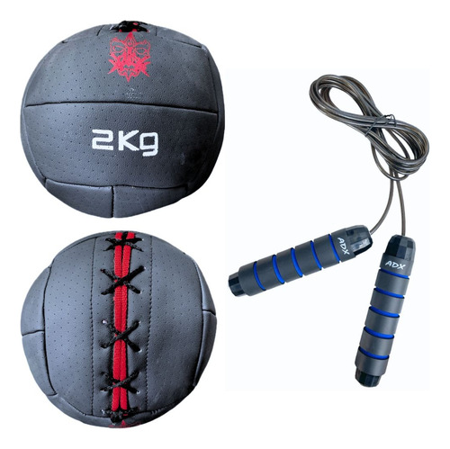 Kit De Balón De Azote 2kg Con Cuerda Adx, Crossfit,fitness