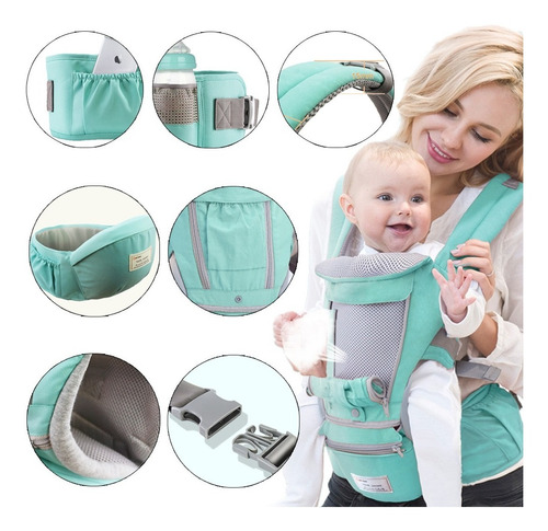 Canguru Para Bebê 12 Posições Ergonômico 3 Em 1 Até A6612-a