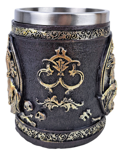 Caneca São Jorge Resina Decorativa Peça De Coleção