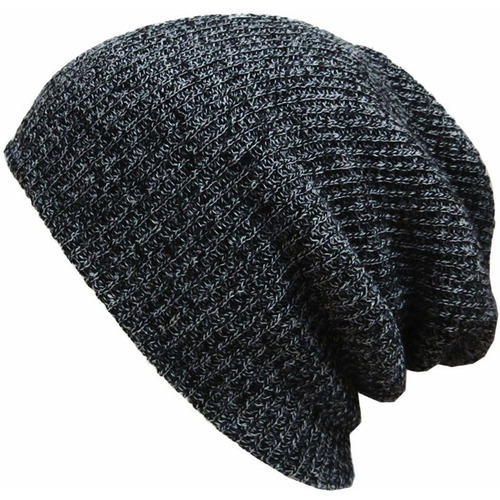 Beanie Gorro Gorra Jaspeado Unisex Gris Oscuro