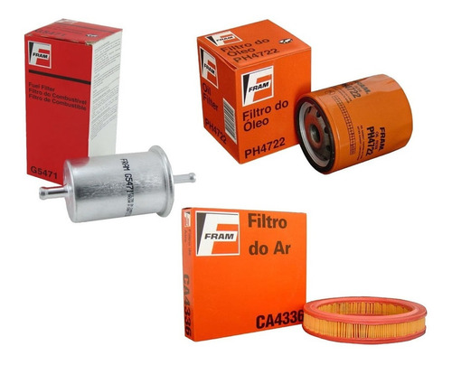 Kit 3 Filtros Ar Oleo Combustivel Monza Kadett 1.8 2.0 Efi