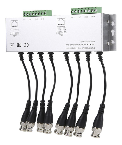 Adaptador De Transceptor Cctv Video Balun 8ch Hd Bnc A Utp