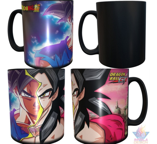 Taza Magica Dragon Ball Super Gt Goku Comic Ceramica