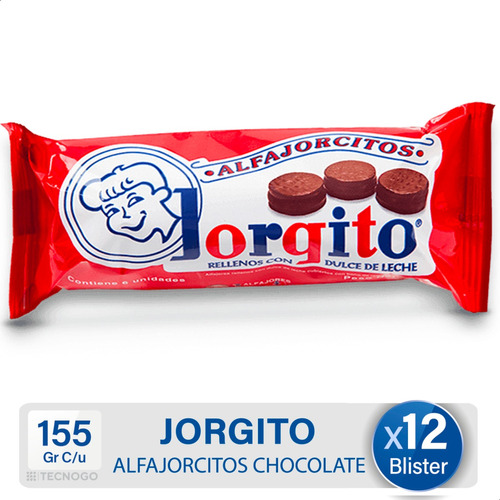 Mini Alfajor Jorgito Chocolate Dulce De Leche - X12 Blister