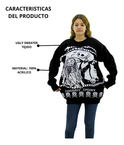 Ugly Sweater Sueter Halloween Navidad Adulto Unisex