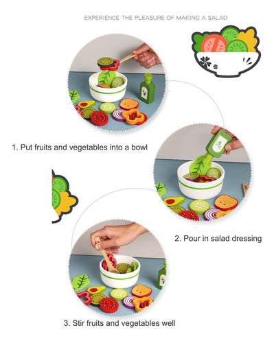 Juguete De Ensalada De Verduras Simulado Educativo De Made