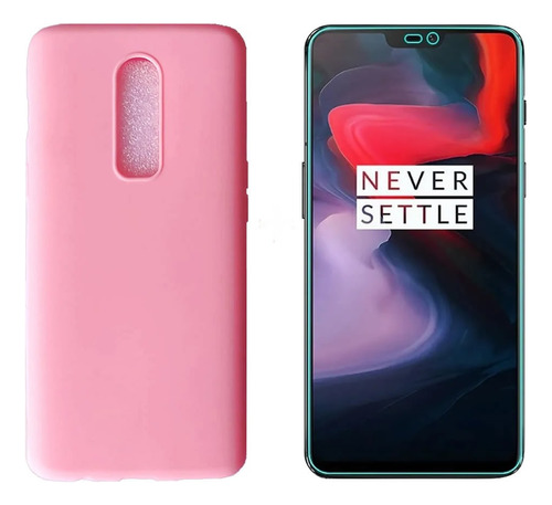 Oneplus 6 Combo: Funda Silicona Transp. + Vidrio Templado Hd