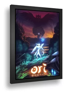 Quadro Emoldurado Poste Ori And The Blind Forest Fada Retro